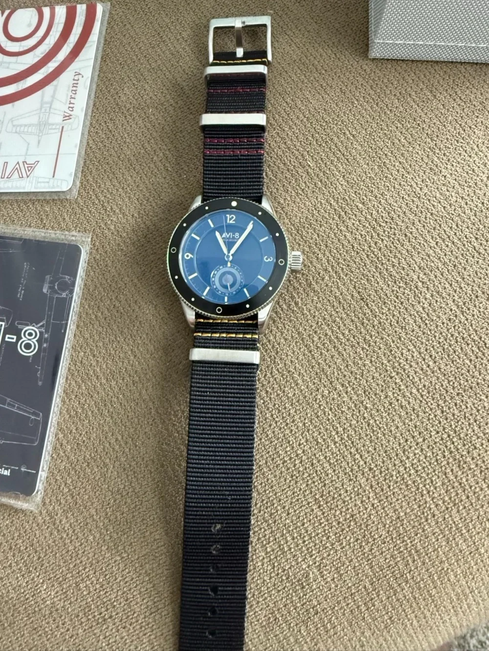 AVI-8 Flyboy Meca-Quartz Black / Nylon Dial Men's